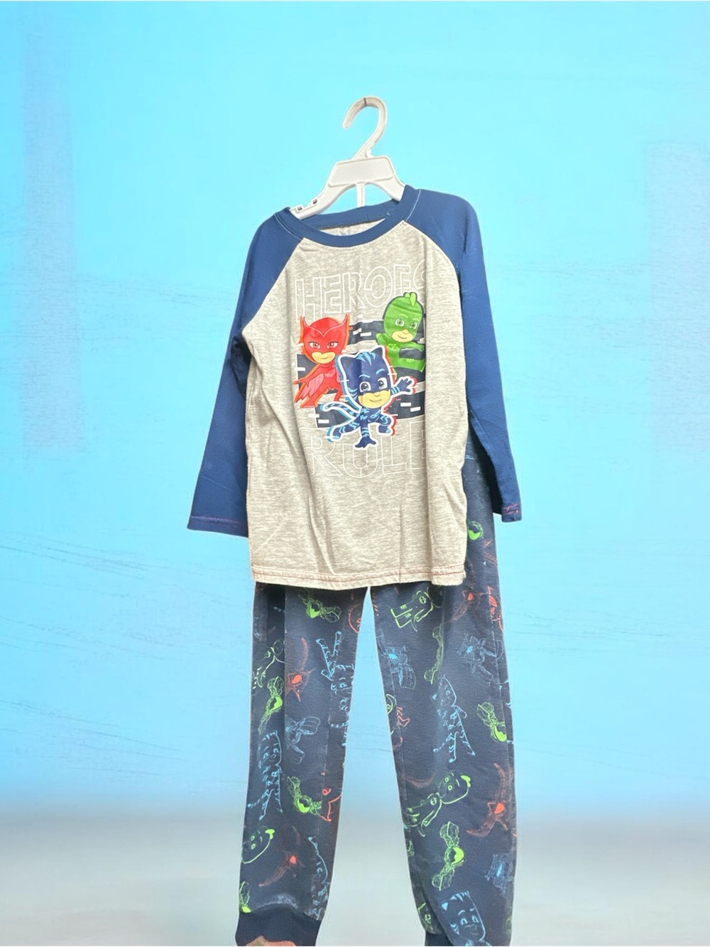 PJ Masks Navy & Gray Boys Pajama Set